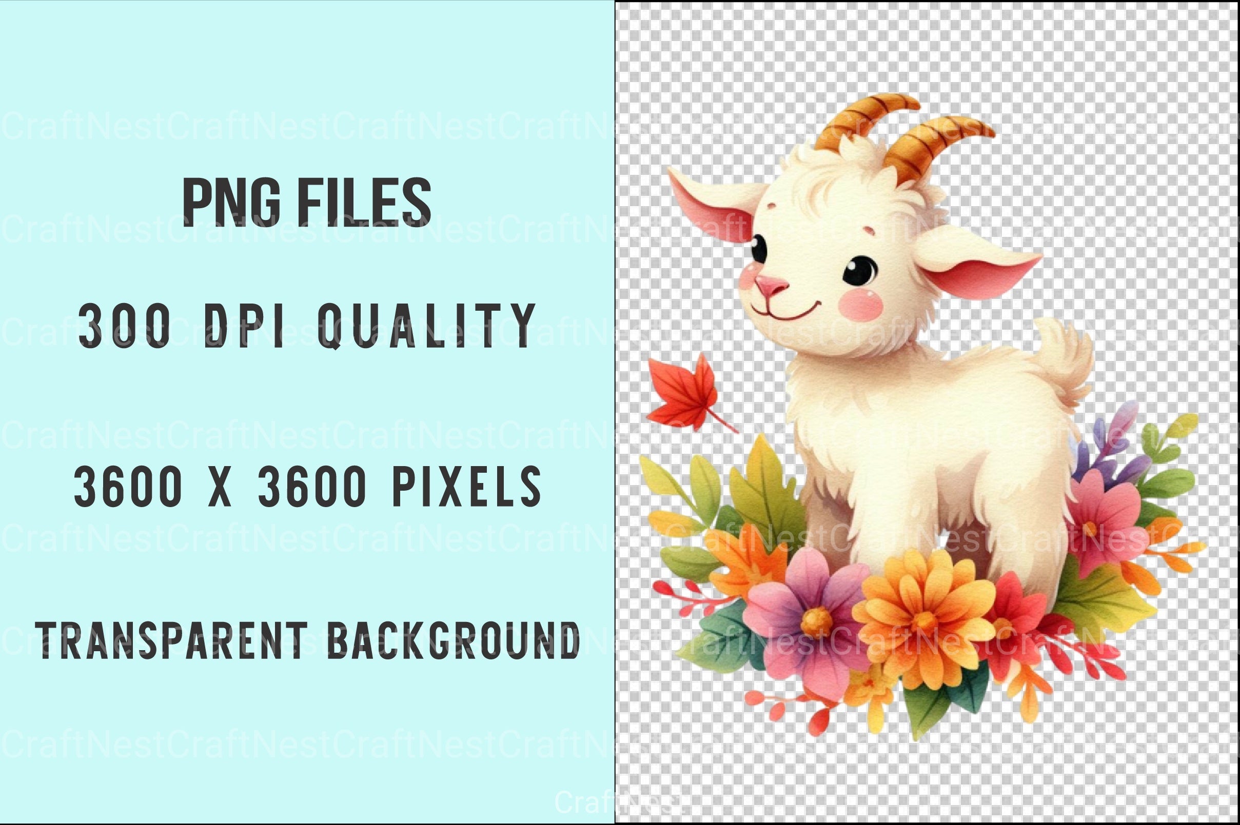 Fall Goat Clipart Bundle 4 - CraftNest - Digital Crafting and Art