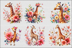 Cute Giraffe Clipart Bundle 11 - CraftNest - Digital Crafting and Art