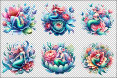 Mermaid Underwater Sea Clipart Bundle - CraftNest - Digital Crafting and Art
