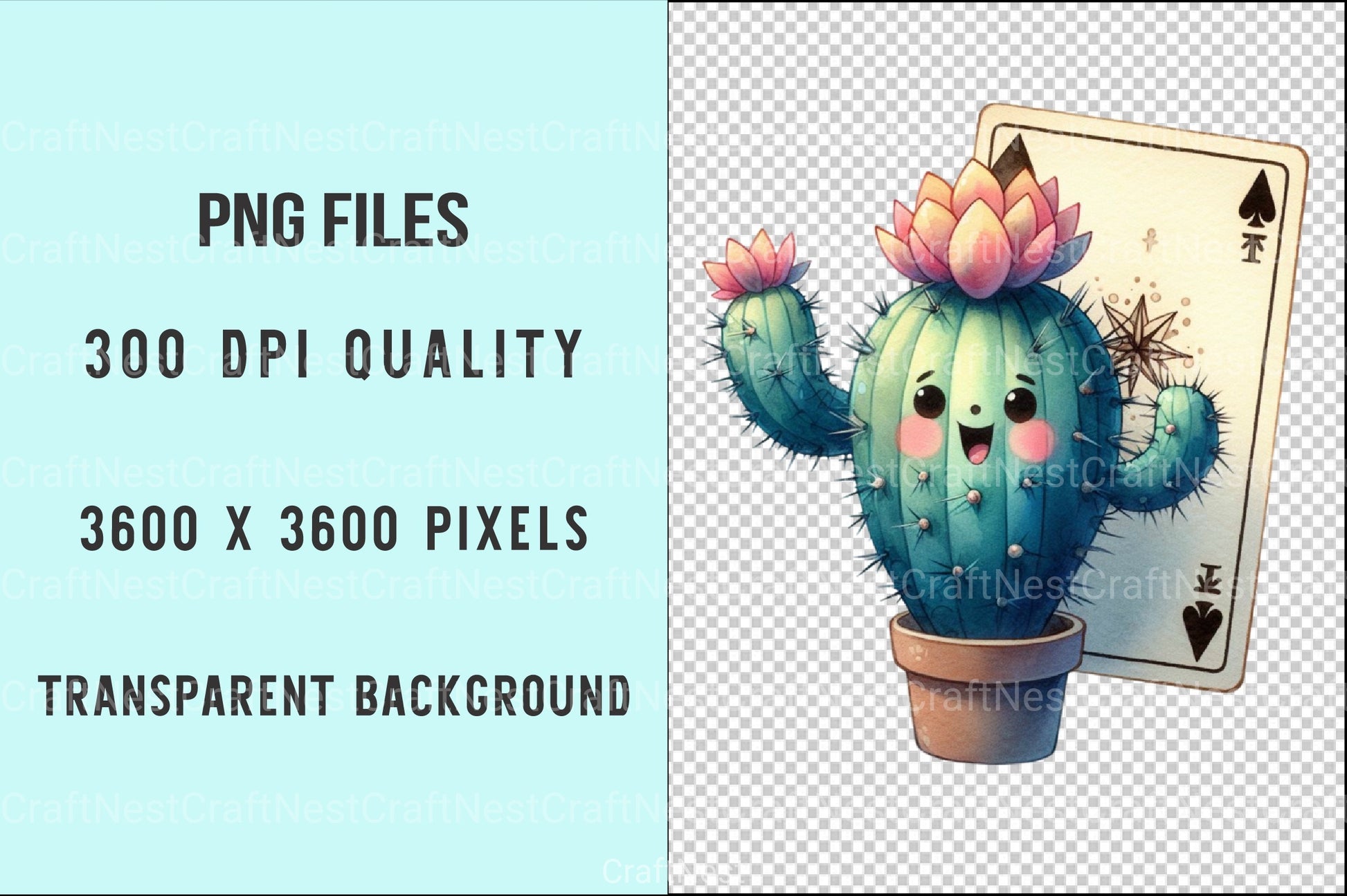 Funny Cactus Tarot Card Clipart Bundle - CraftNest - Digital Crafting and Art