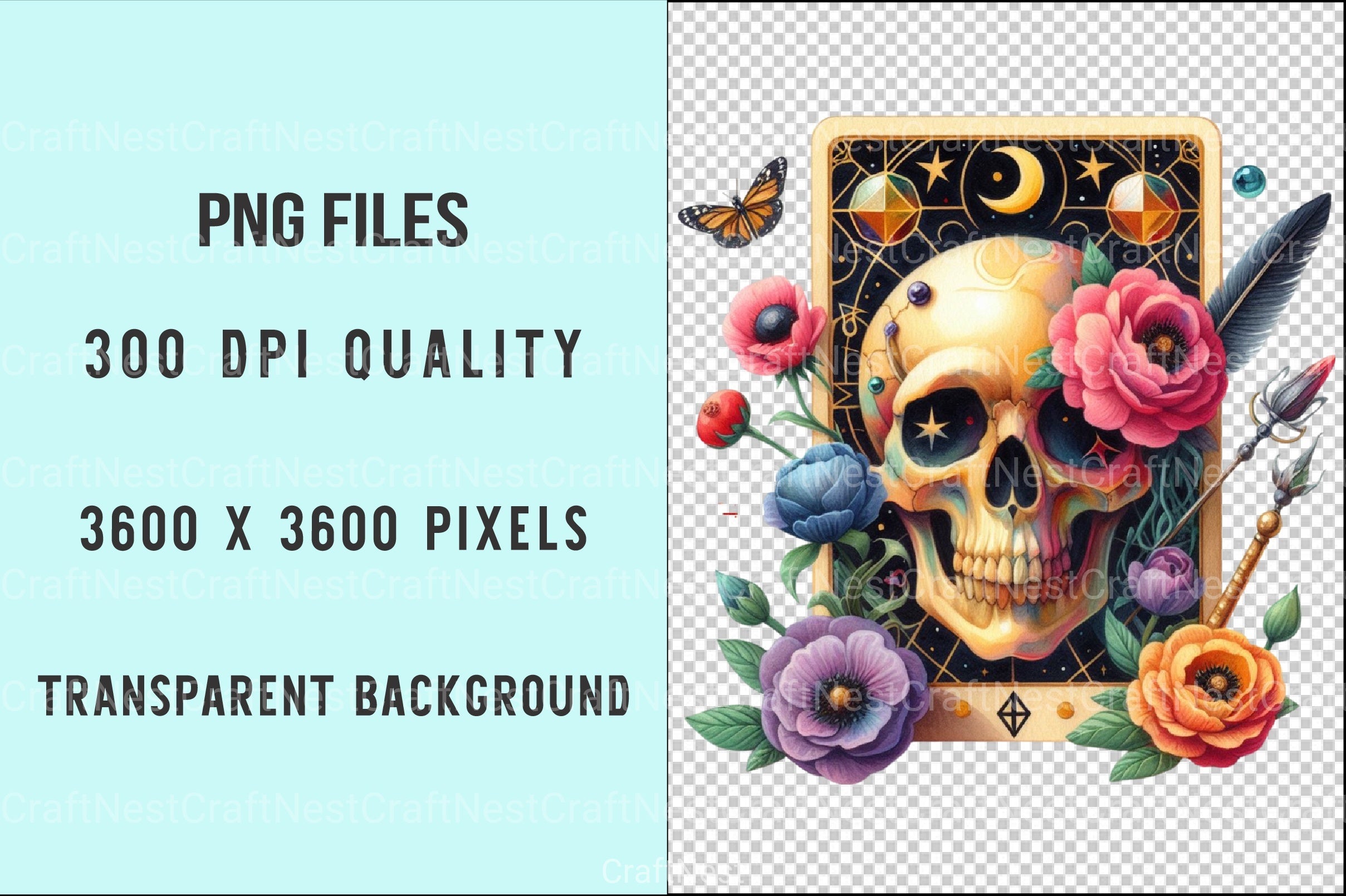 Goth Tarot Card Clipart Bundle - CraftNest - Digital Crafting and Art