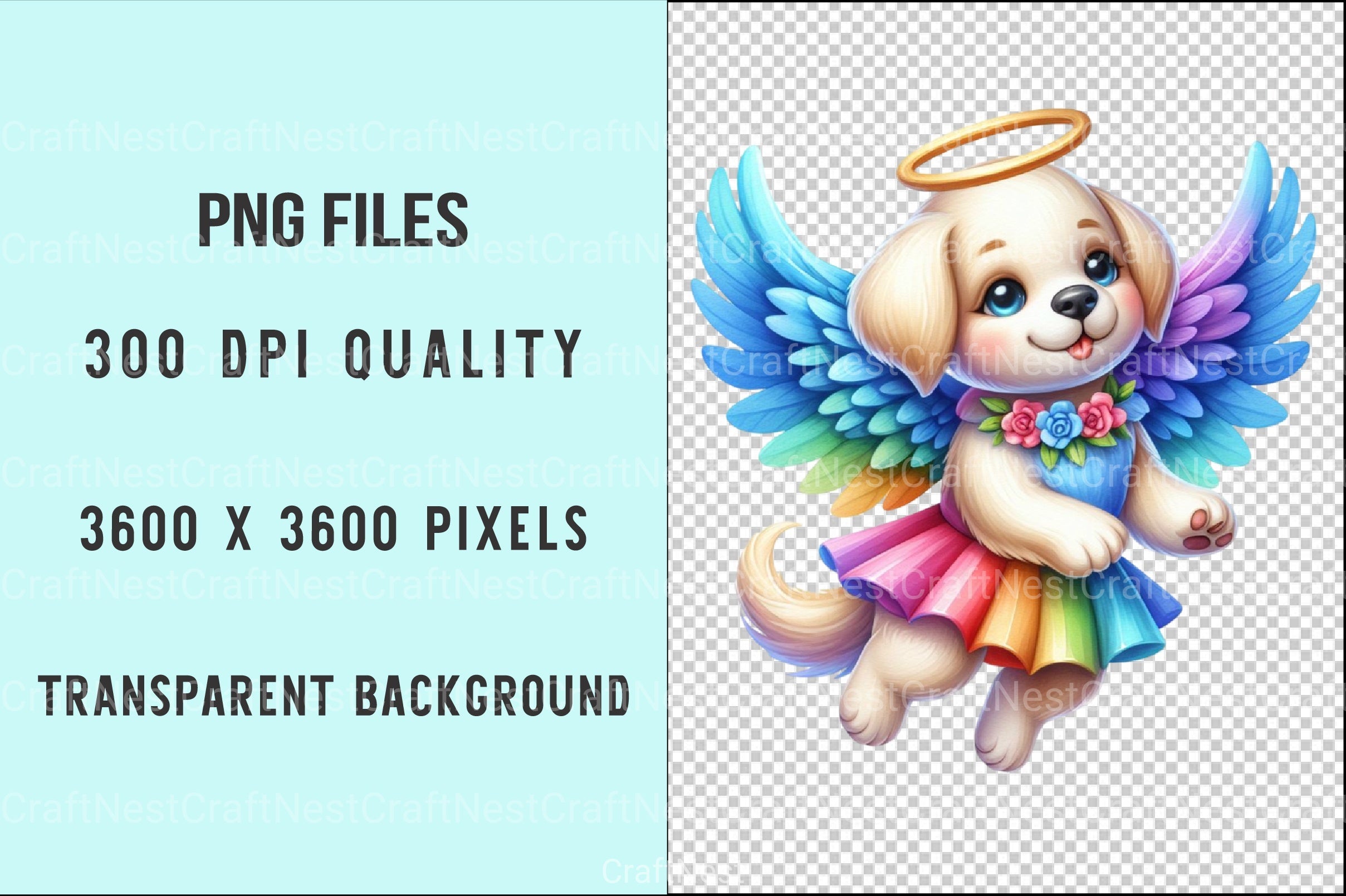 Dog Angels Clipart Bundle - CraftNest - Digital Crafting and Art