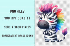 Grumpy Zebra Clipart Bundle - Funny Animal Graphics - CraftNest - Digital Crafting and Art