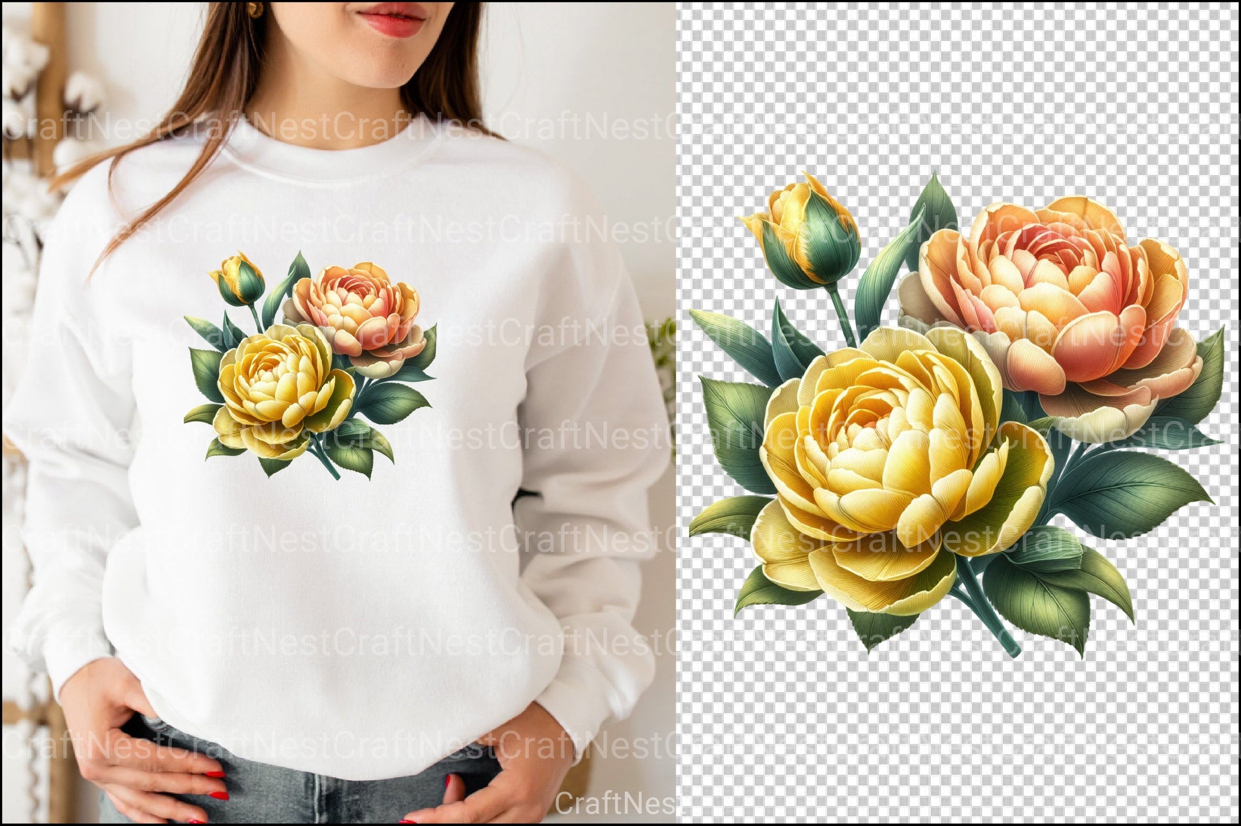 Vintage Flowers Clipart Bundle 12 - CraftNest - Digital Crafting and Art