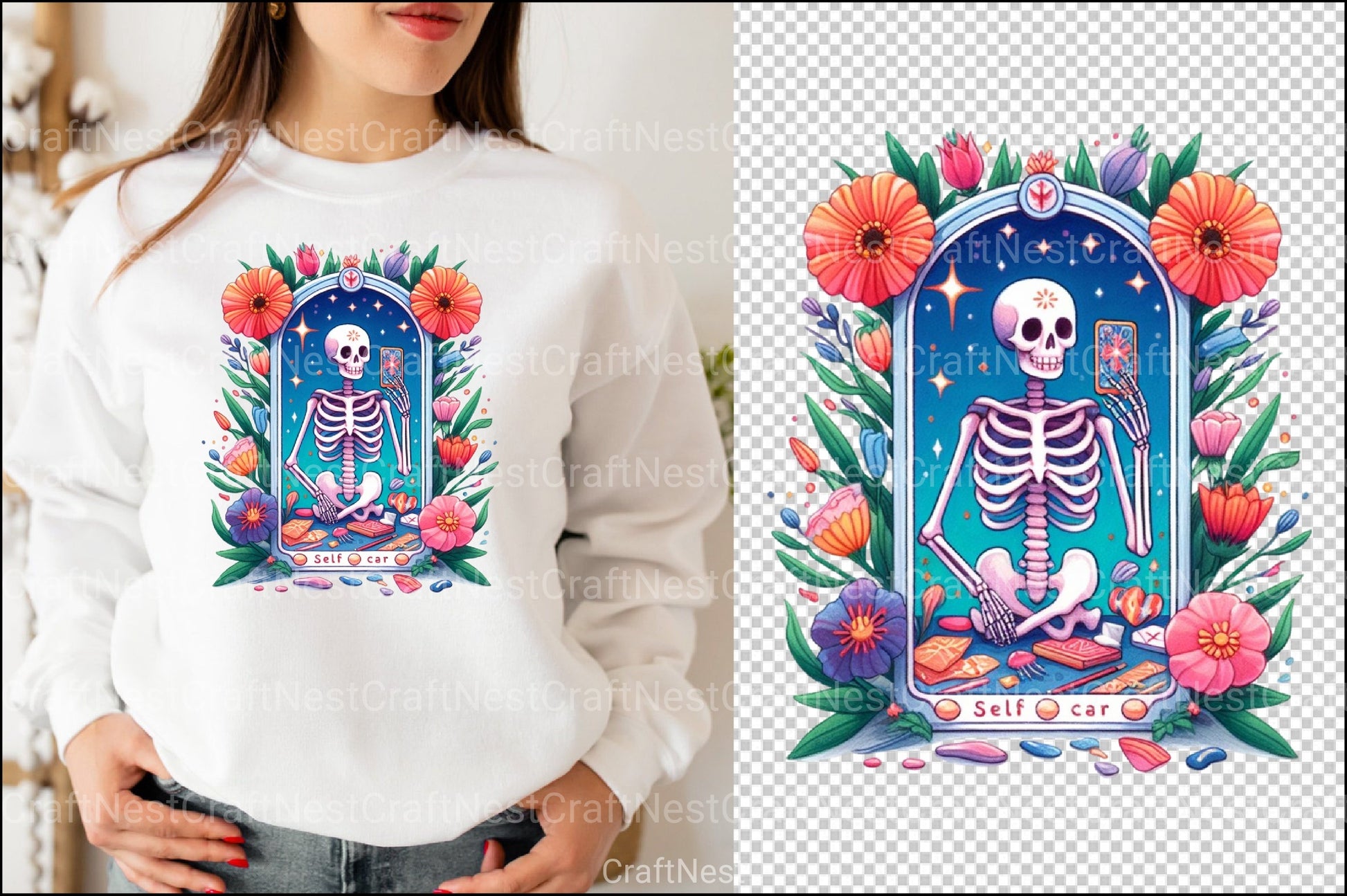 Funny Self Care Tarot Card Clipart Bundle - CraftNest - Digital Crafting and Art