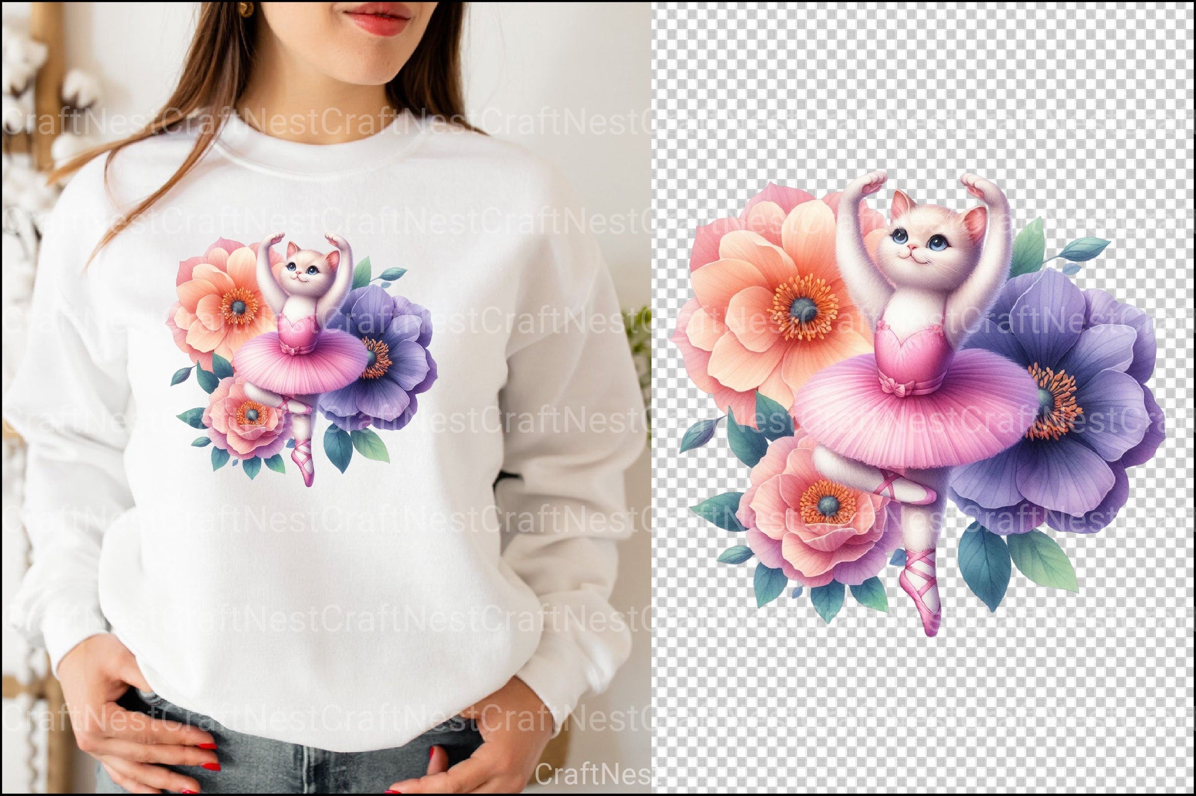 Ballet Kitten Clipart Bundle - CraftNest - Digital Crafting and Art