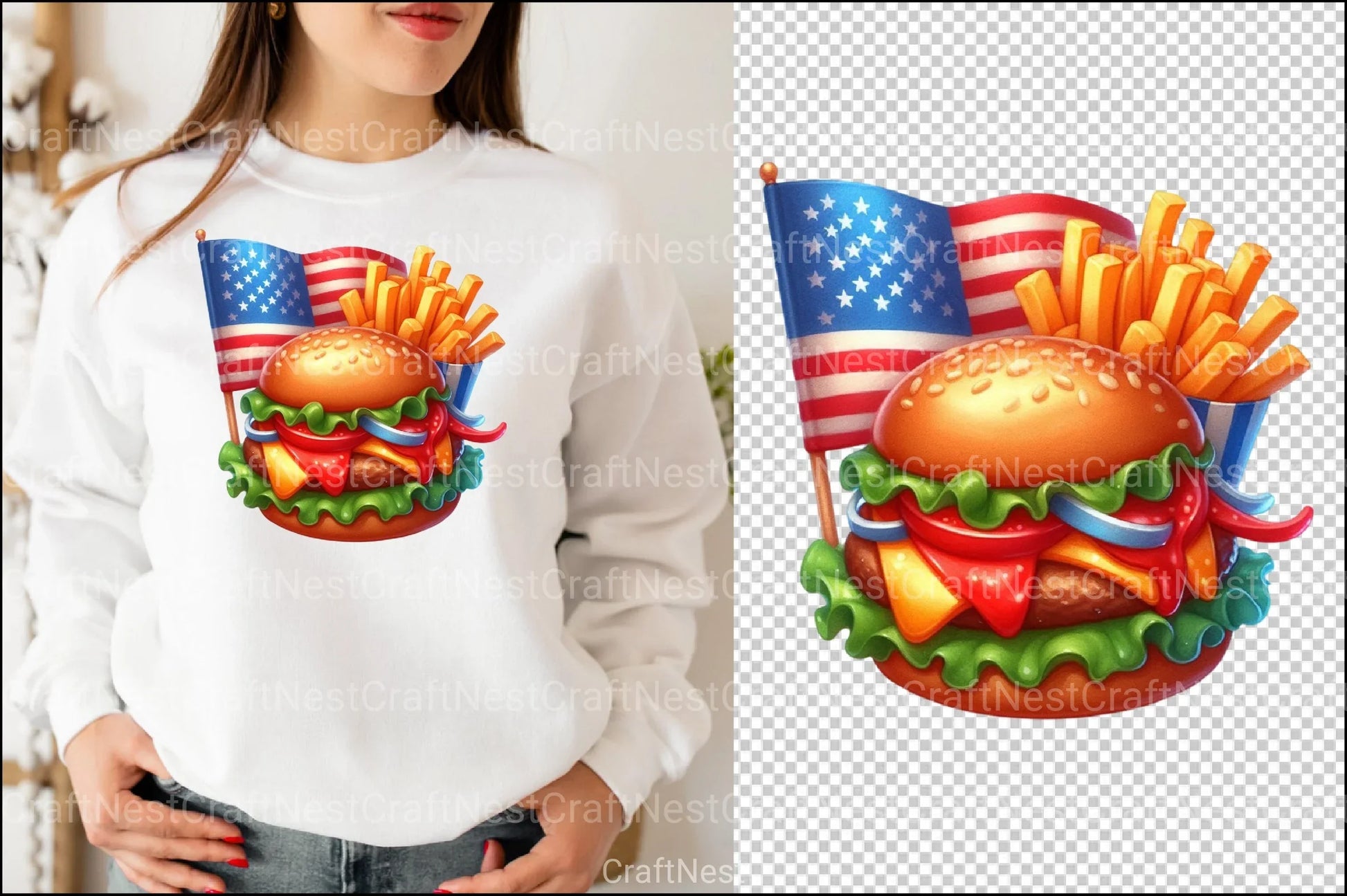 4th of July Fast Food Clipart Bundle 6 - CraftNest - Digital Crafting and Art