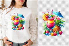 Tropical Beach Drink Summer Clipart Bundle 4 - CraftNest - Digital Crafting and Art