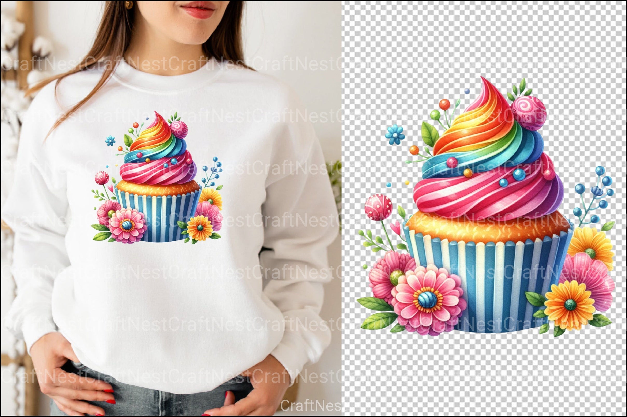 Yummy Cupcakes Clipart Bundle - CraftNest - Digital Crafting and Art