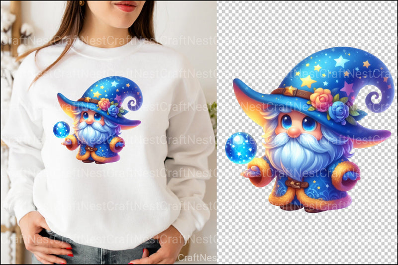 Magic Blue Gnomes Clipart Bundle - CraftNest - Digital Crafting and Art