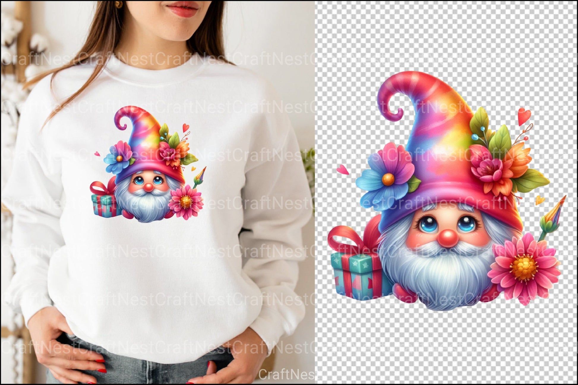 Cute Birthday Gnome Clipart Bundle - CraftNest - Digital Crafting and Art