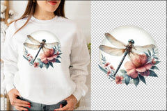 Dragonfly Floral Sublimation Clipart Bundle - CraftNest - Digital Crafting and Art
