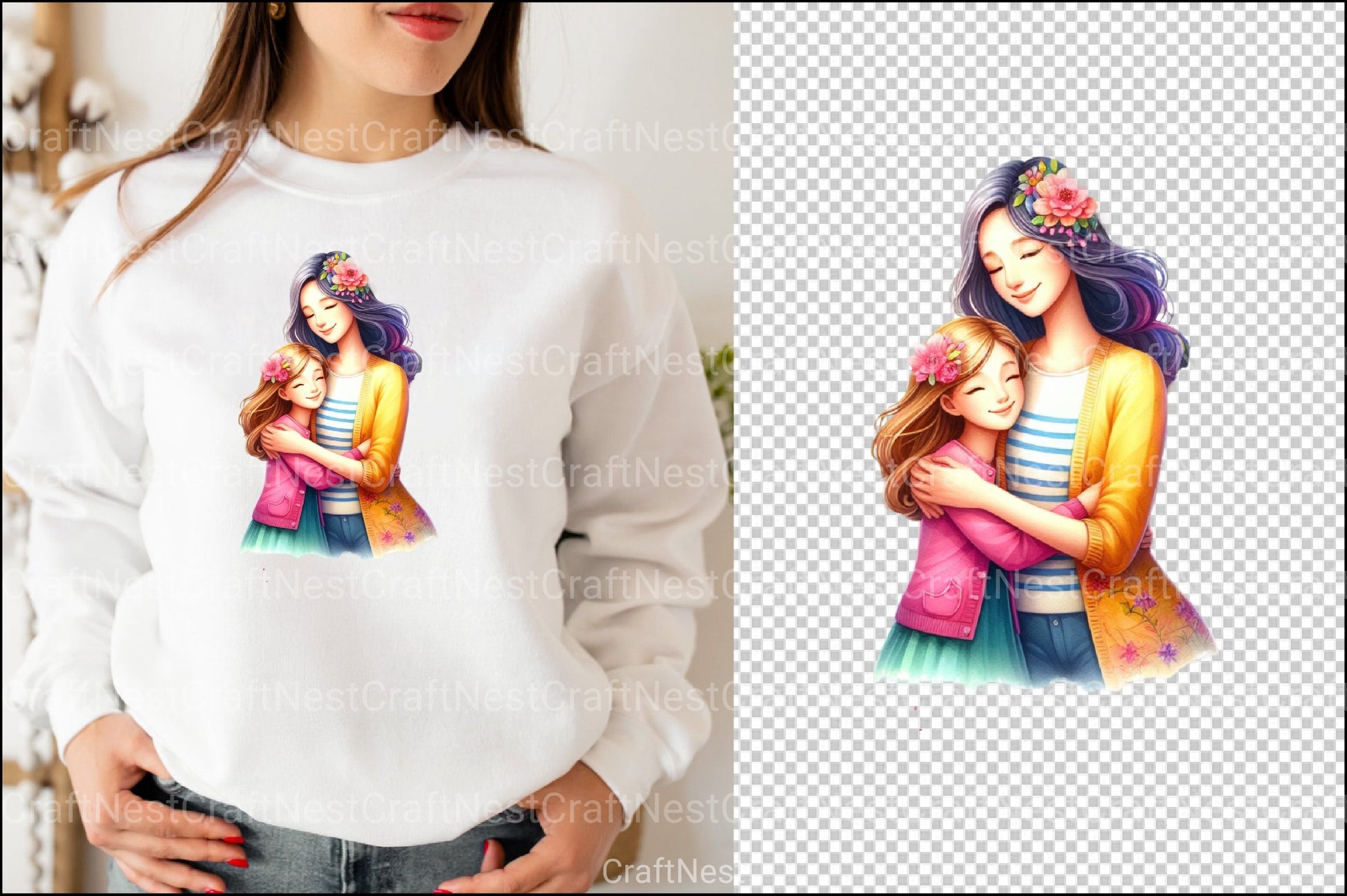 Mother and Baby Mother's Day Clipart Bundle 4 - CraftNest - Digital Crafting and Art