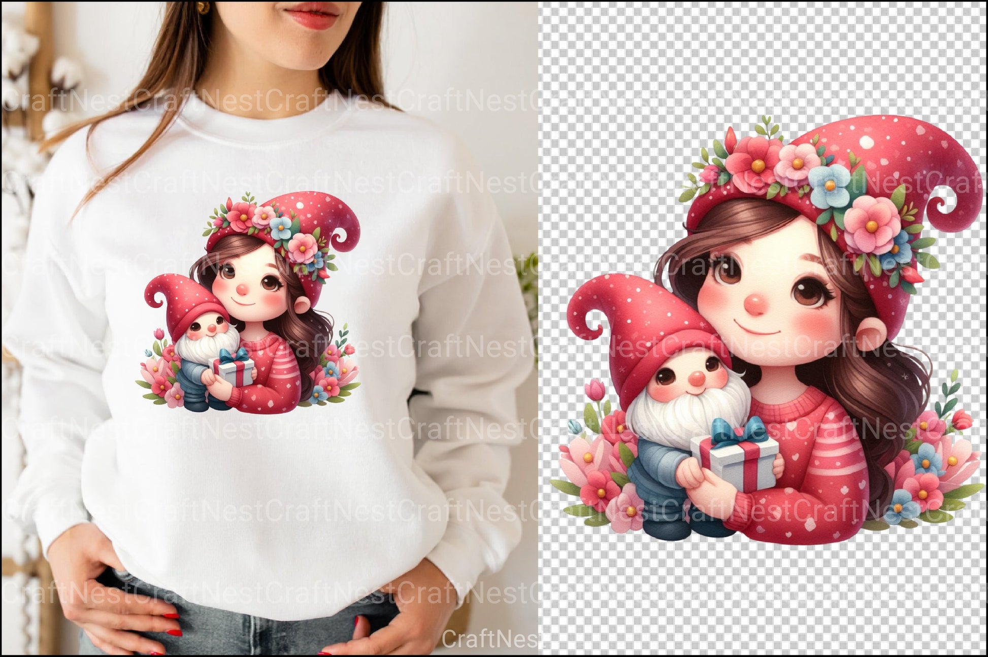 Mother's Day Gnome Clipart Bundle 8 - CraftNest - Digital Crafting and Art