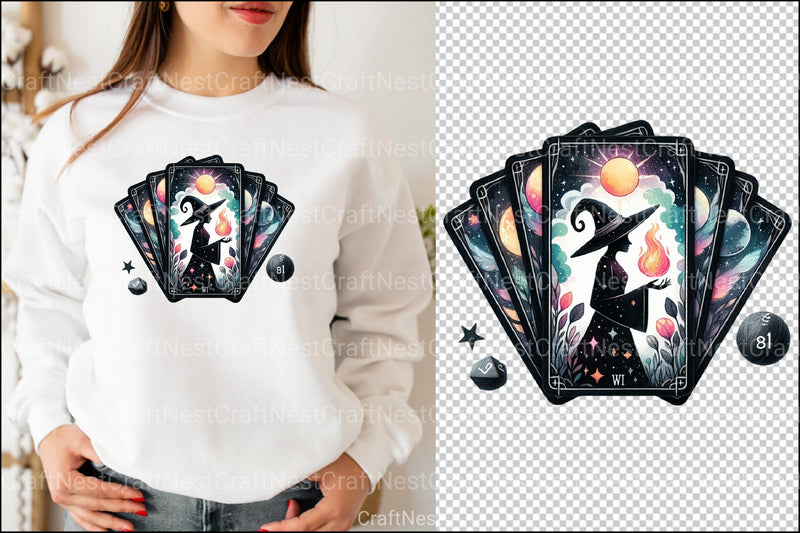 Witch Tarot Cards Clipart Bundle - CraftNest - Digital Crafting and Art