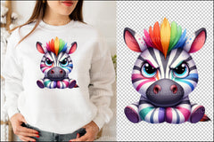 Grumpy Zebra Clipart Bundle - Funny Animal Graphics - CraftNest - Digital Crafting and Art