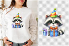 Cute Birthday Raccoons Clipart Bundle - CraftNest - Digital Crafting and Art