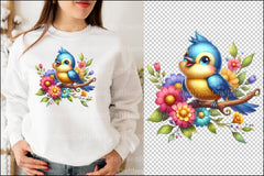 Funny Birds on Branch Clipart Bundle 99 - CraftNest - Digital Crafting and Art