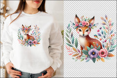 Boho Woodland Animal Clipart Bundle - CraftNest - Digital Crafting and Art