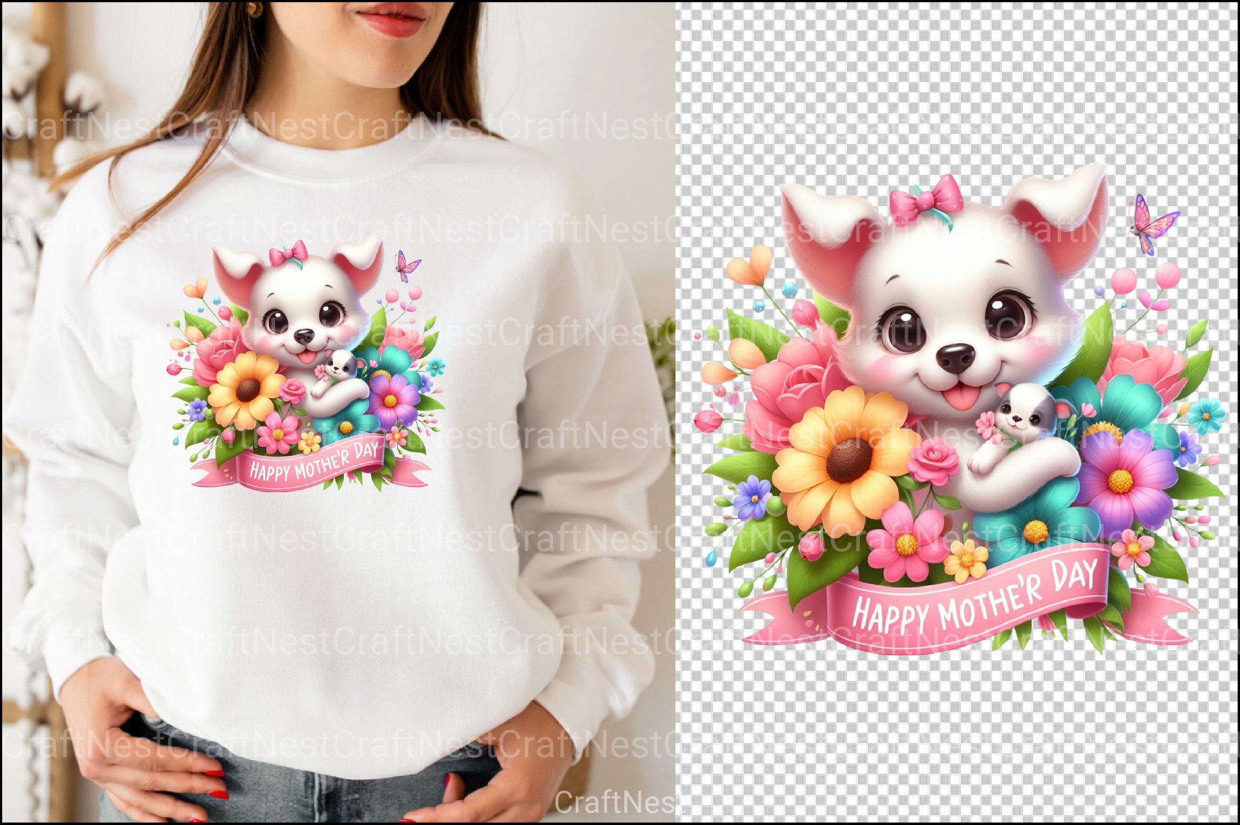 Happy Mother's Day Dog Clipart Bundle - CraftNest - Digital Crafting and Art