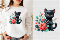 Cute Black Panther Cat Clipart Bundle - CraftNest - Digital Crafting and Art