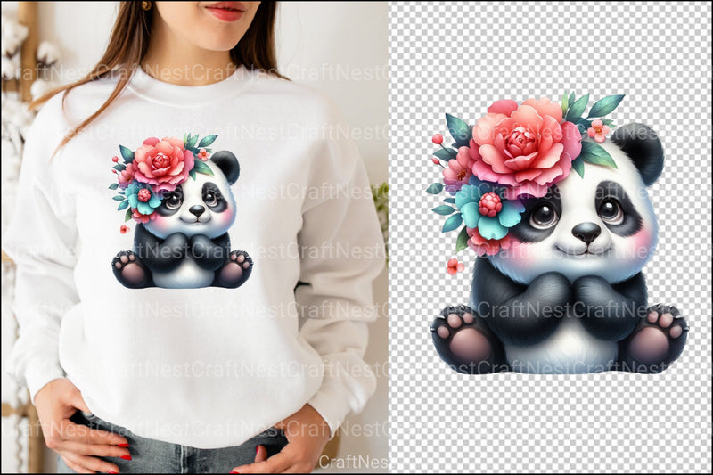 Pandas Clipart Bundle 99 - CraftNest - Digital Crafting and Art