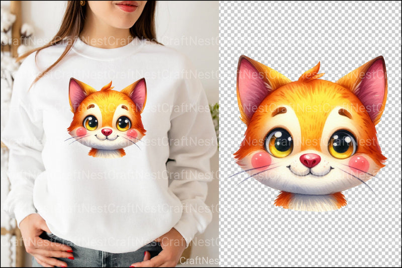 Funny Domestic Animals Face Clipart Bundle - CraftNest - Digital Crafting and Art