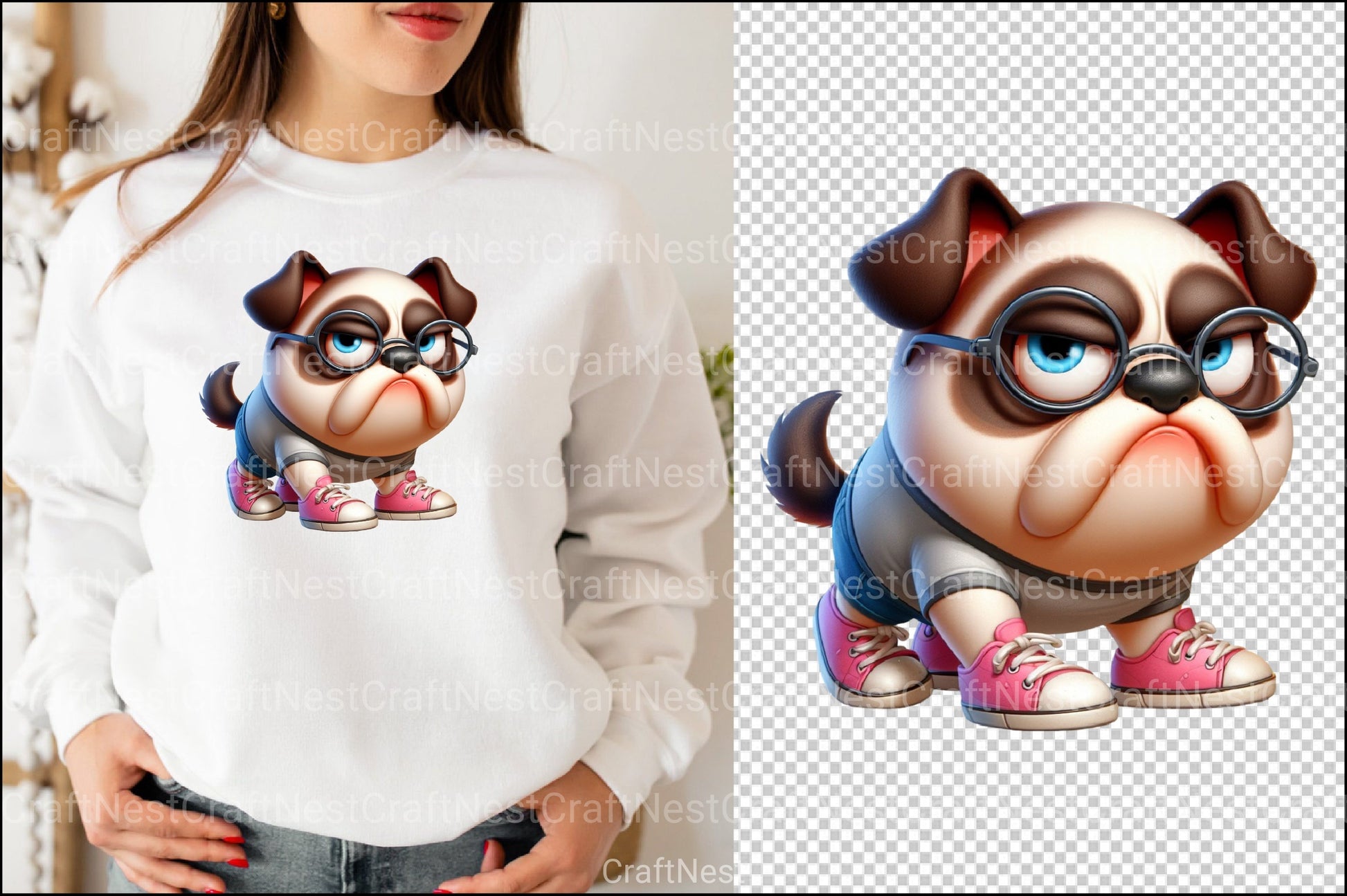 Funny Grumpy Dogs Clipart Bundle 36 - CraftNest - Digital Crafting and Art