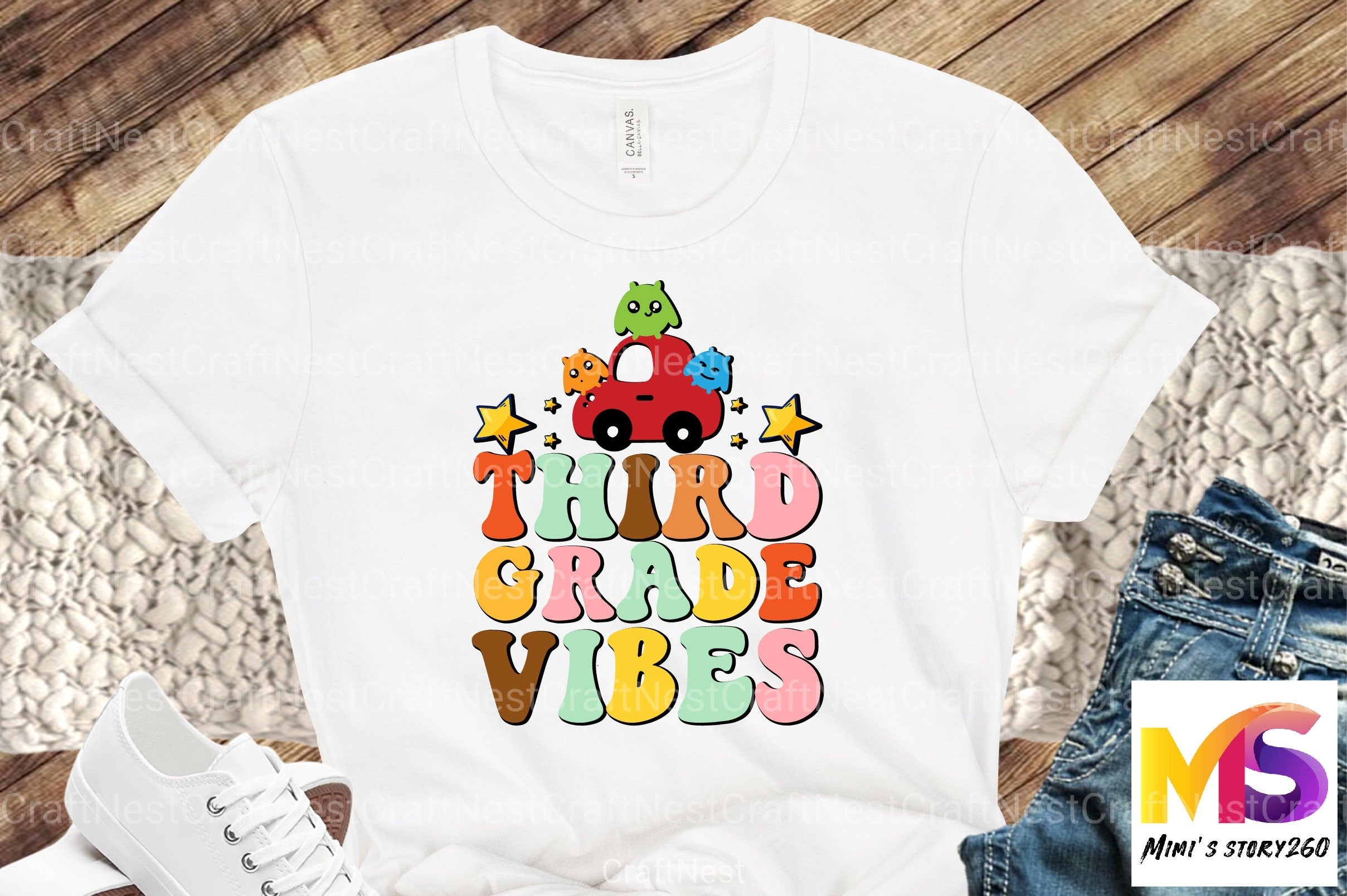 Third Grade Vibes Back to School Bundle - CraftNest - Digital Crafting and Art