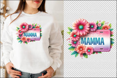 Mama Pink Daisy License Plate Clipart Bundle - CraftNest - Digital Crafting and Art