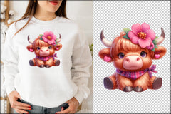 Funny Highland Cow Clipart Bundle - CraftNest - Digital Crafting and Art