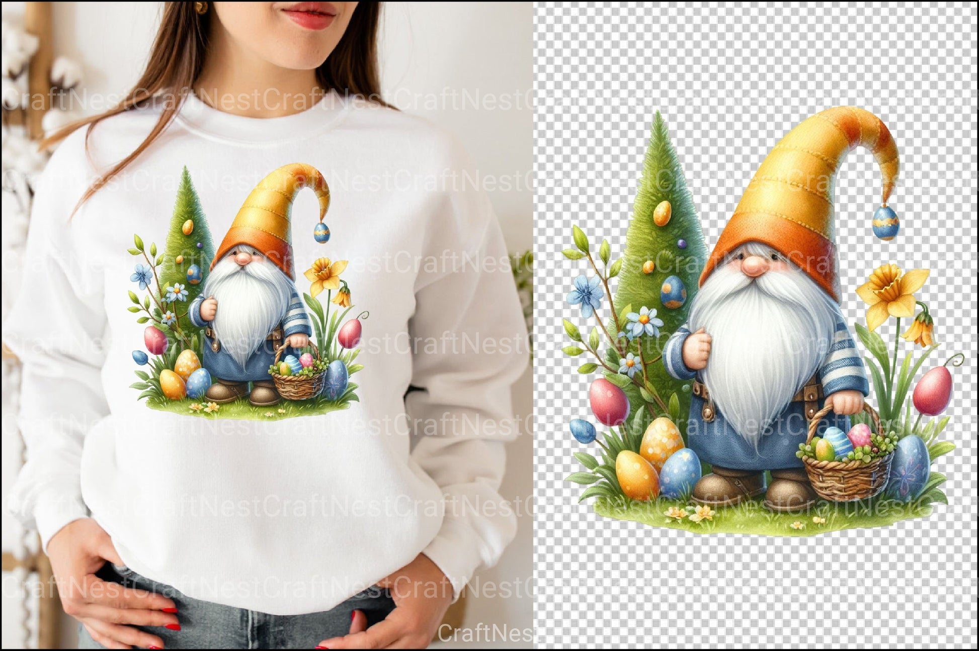 Easter Gnome Clipart Bundle 1 - CraftNest - Digital Crafting and Art