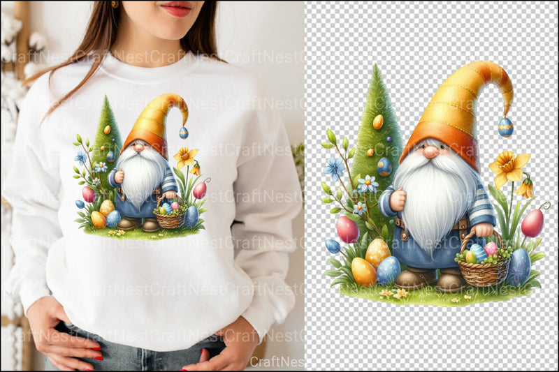 Easter Gnome Clipart Bundle 1 - CraftNest - Digital Crafting and Art