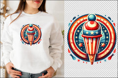 Retro Groovy 4th of July Clipart Bundle - CraftNest - Digital Crafting and Art