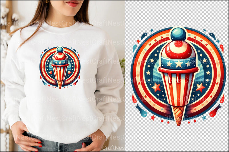 Retro Groovy 4th of July Clipart Bundle - CraftNest - Digital Crafting and Art