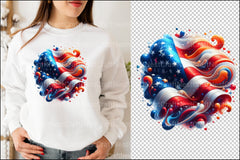 4th of July American Flag Clipart Bundle 1 - CraftNest - Digital Crafting and Art