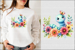 Cute Worm Clipart Bundle - CraftNest - Digital Crafting and Art