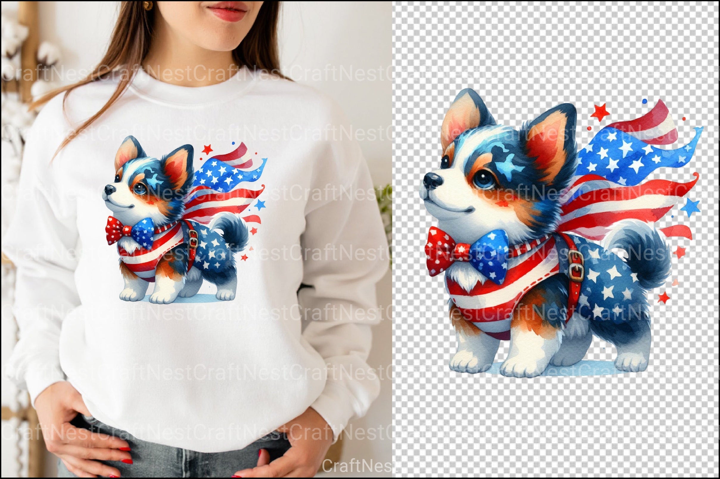 4th of July Dog Clipart Bundle 3 - CraftNest - Digital Crafting and Art