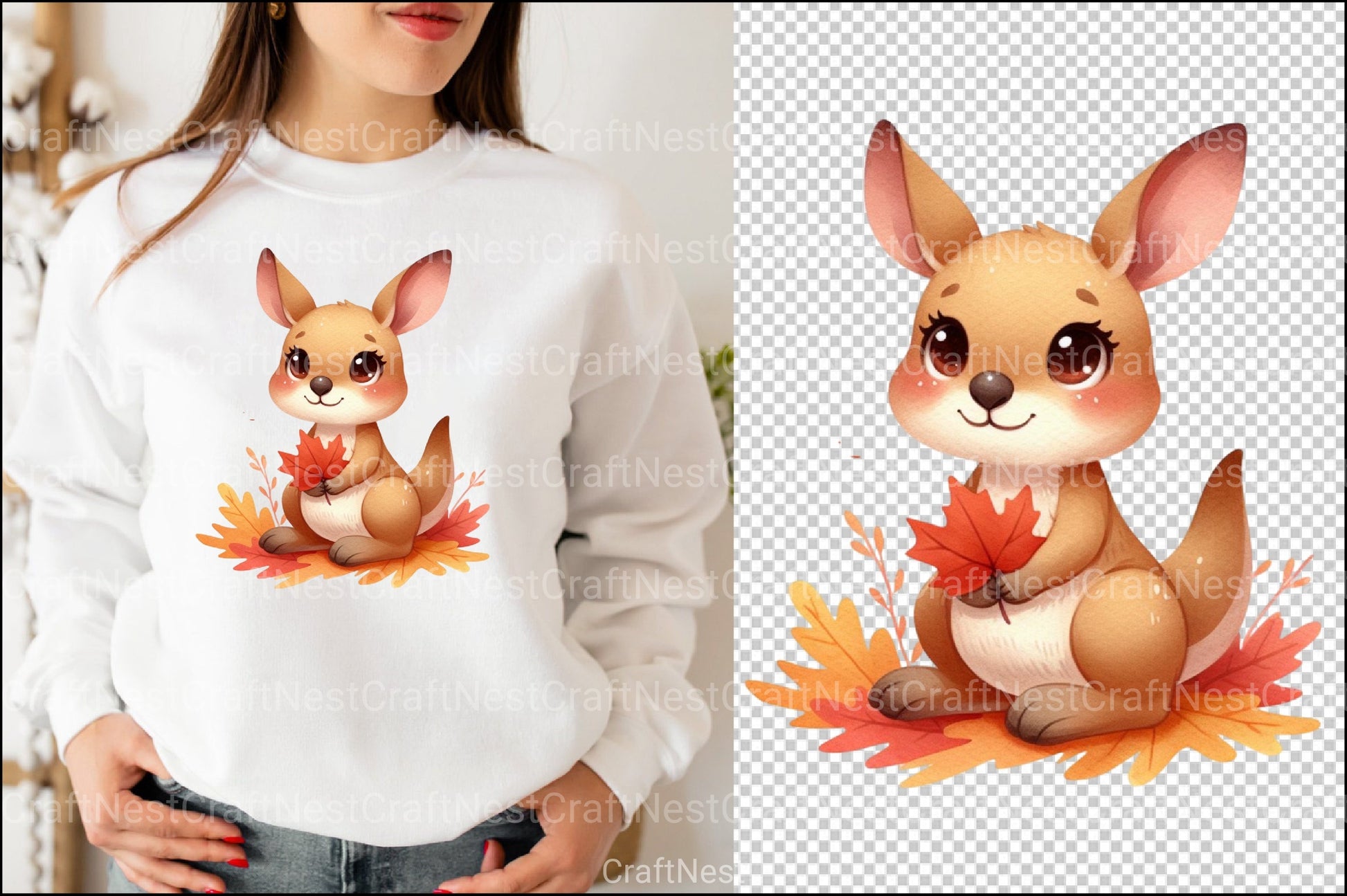 Autumn Kangaroo Clipart Bundle 67 - CraftNest - Digital Crafting and Art