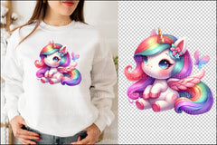 Little Unicorn Girls Clipart Bundle 77 - CraftNest - Digital Crafting and Art