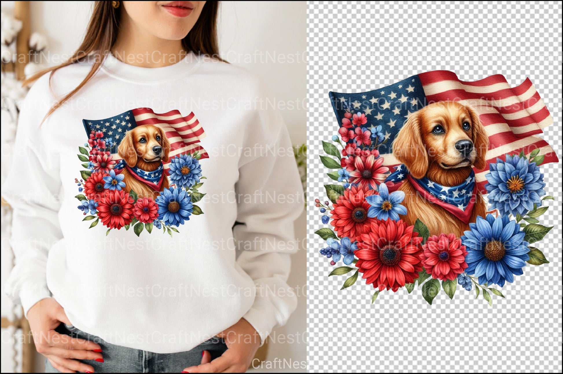 4th of July Patriotic Dog Clipart Bundle - CraftNest - Digital Crafting and Art