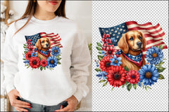 4th of July Patriotic Dog Clipart Bundle - CraftNest - Digital Crafting and Art