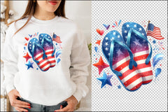 4th of July Flip Flops Clipart Bundle 2 - CraftNest - Digital Crafting and Art