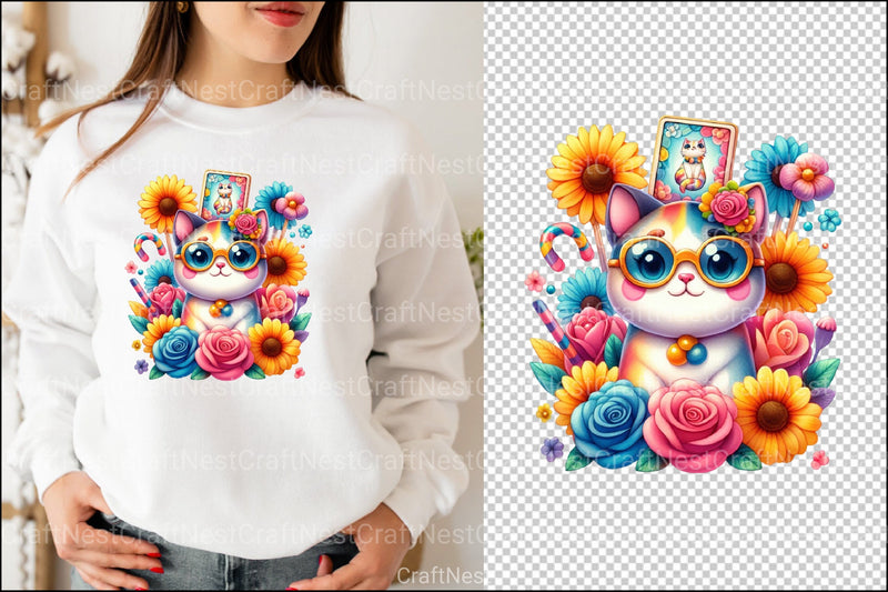 Cute Cats Tarot Card Clipart Bundle - CraftNest - Digital Crafting and Art