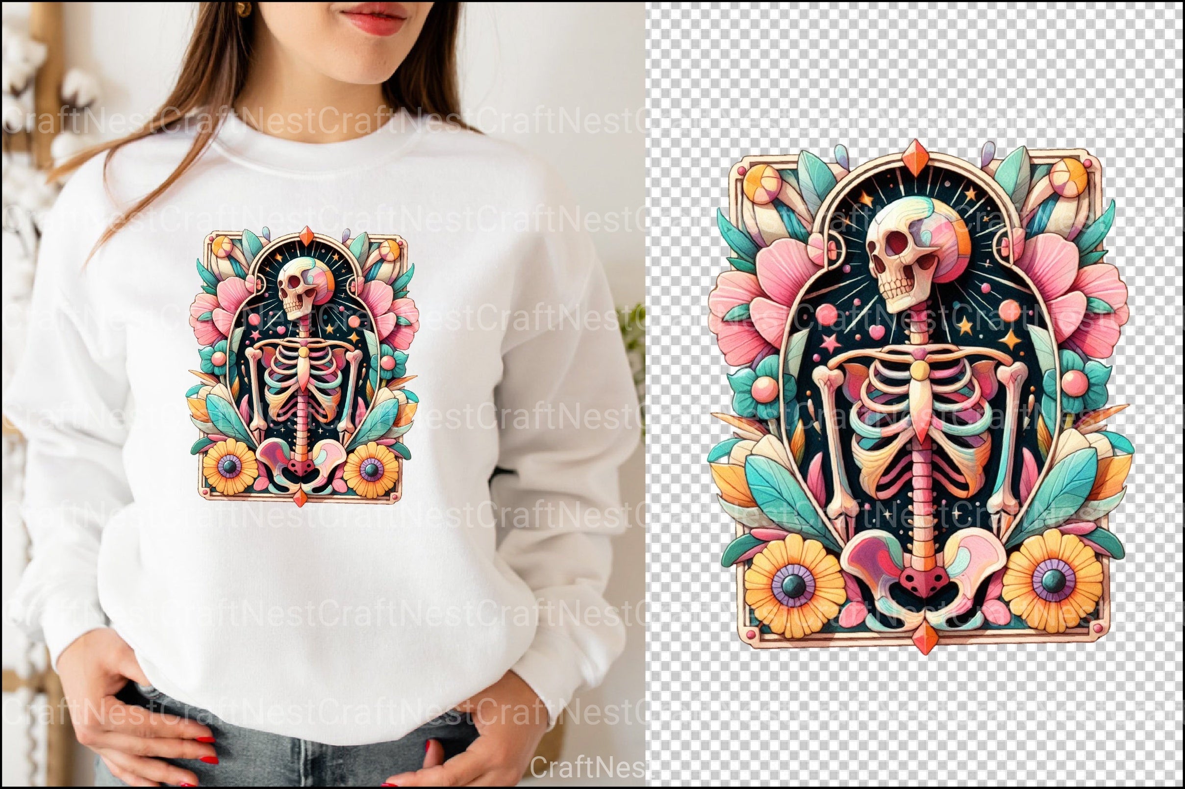 Whimsical Skeletal Tarot Card Clipart Bundle - CraftNest - Digital Crafting and Art