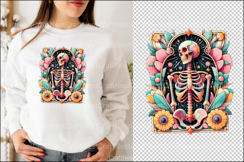 Whimsical Skeletal Tarot Card Clipart Bundle - CraftNest - Digital Crafting and Art