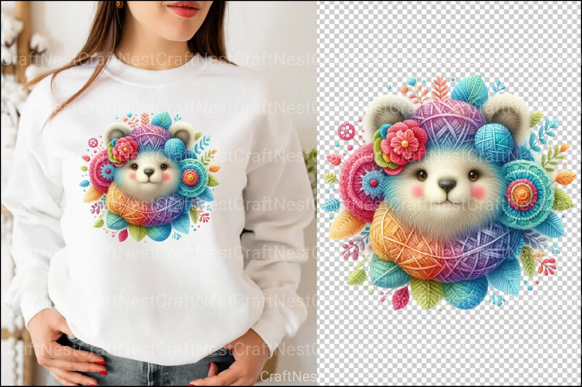 Crochet Floral Animals Clipart Bundle - CraftNest - Digital Crafting and Art