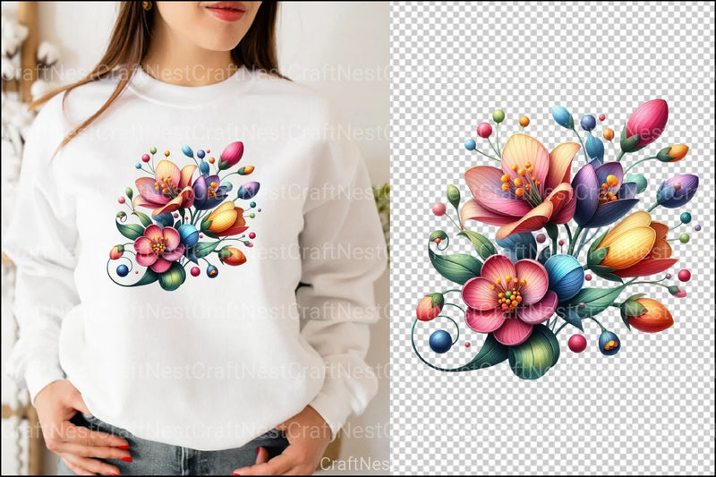 Spring Flowers Clipart Bundle 99 - CraftNest - Digital Crafting and Art