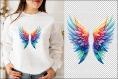 Colorful Angel Wings Clipart Bundle 2 - CraftNest - Digital Crafting and Art