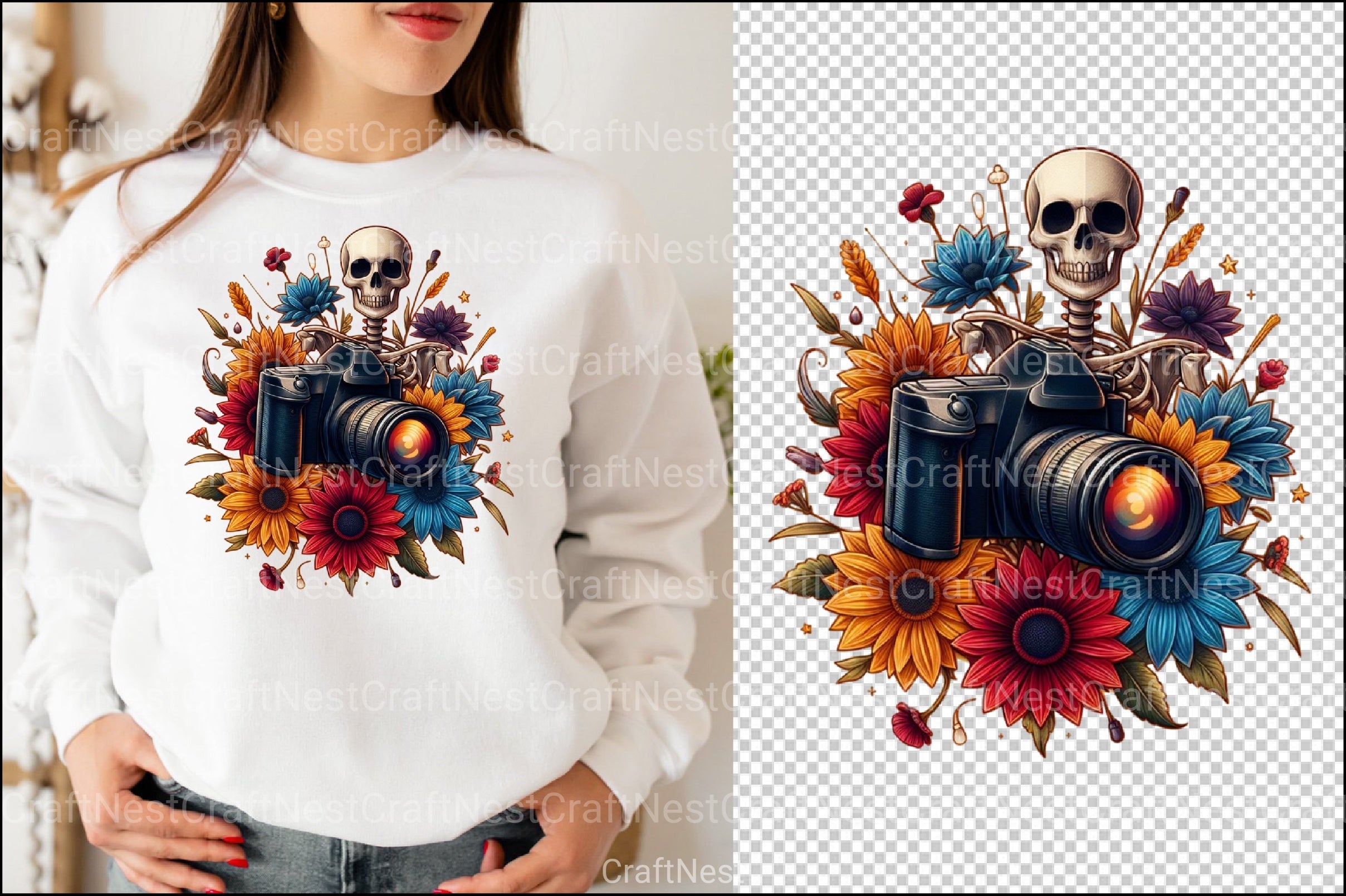 Photographer Skeleton Tarot Card Clipart Bundle - CraftNest - Digital Crafting and Art